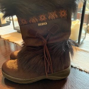 Technica-Brown Ponyhair Boots